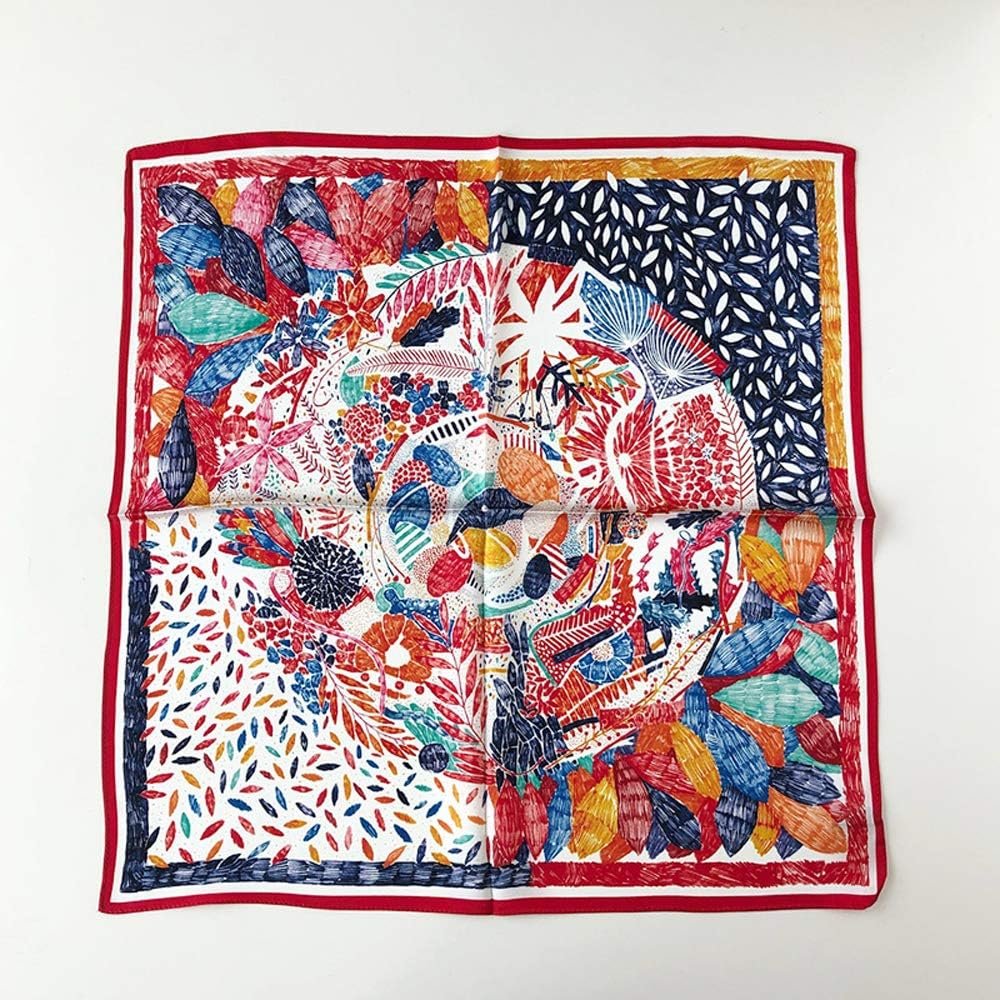 100% Mulberry Silk Scarfs Small Square Scarf 21"x21" Neck Scarf for Women - Image 5