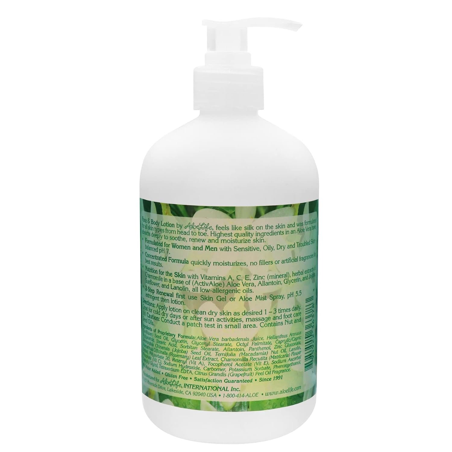 Aloe Life - Face & Body Lotion, Concentrated Formula, Hydrates Dry Skin, Contains Antioxidants, Minerals, & Herbal Extracts, Pleasant Grapefruit Scent, Safe For All Skin Types, Gluten-Free (16 oz) - Image 2