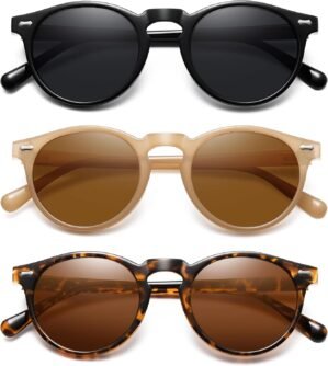 Retro Small Round Polarized Sunglas...