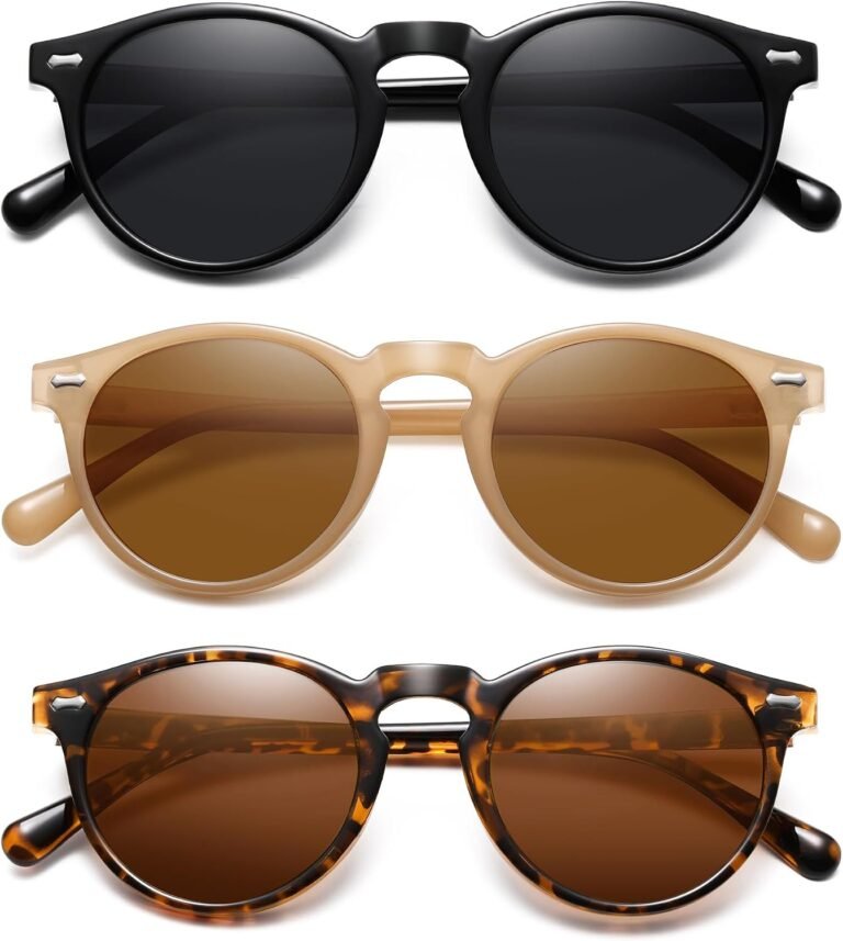 Retro Small Round Polarized Sunglasses for Women Vintage Style Circle Sun Glasses UV Protection