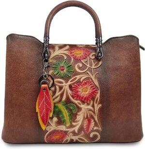 Genuine Leather Vintage Embossed Ha...