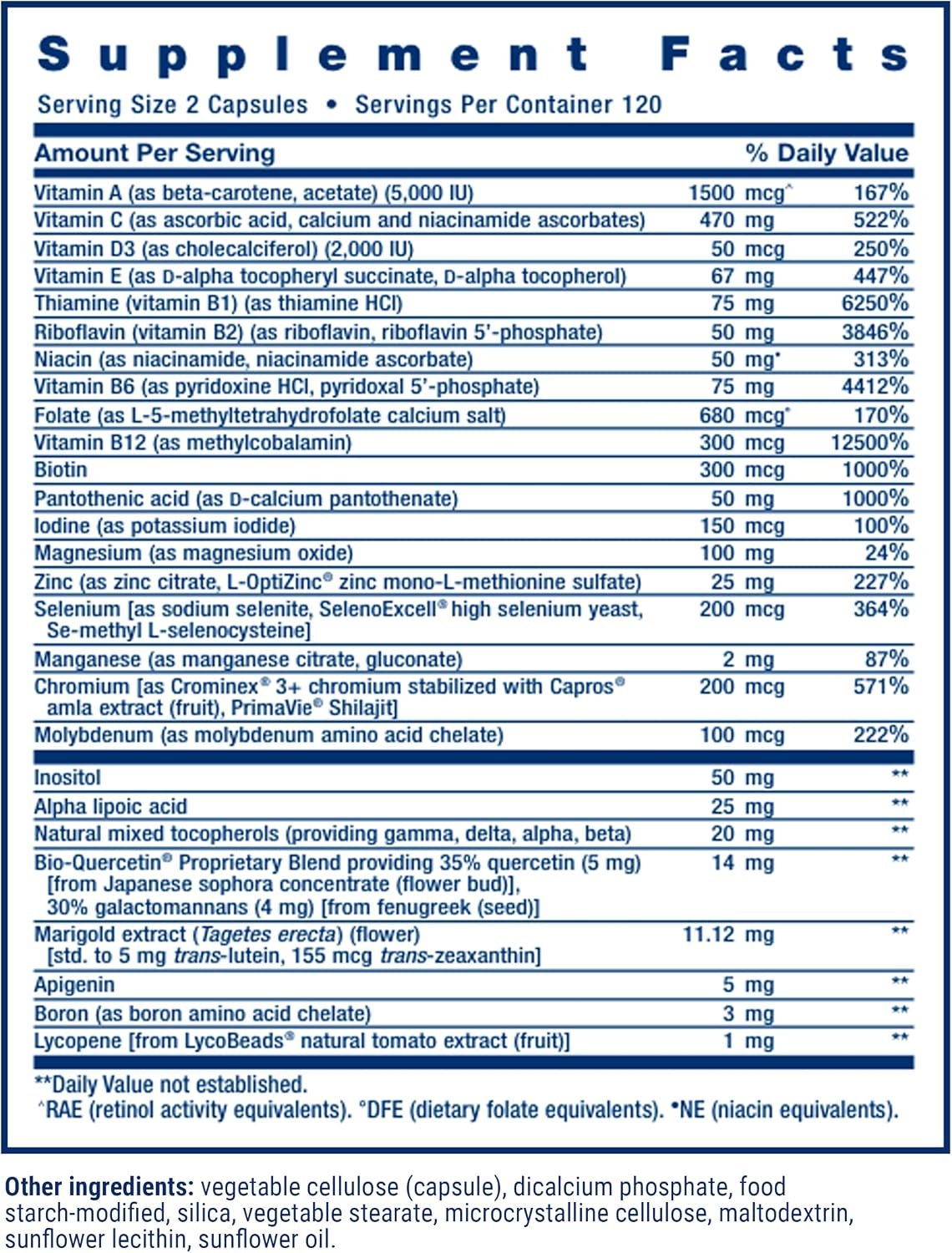 Life Extension Two-Per-Day Multivitamin, Vitamins B, C, D, zinc, Packed with Over 25 Vitamins, Minerals & extracts, Two-Month Supply, Non-GMO, Gluten-Free, 120 Capsules - Image 2