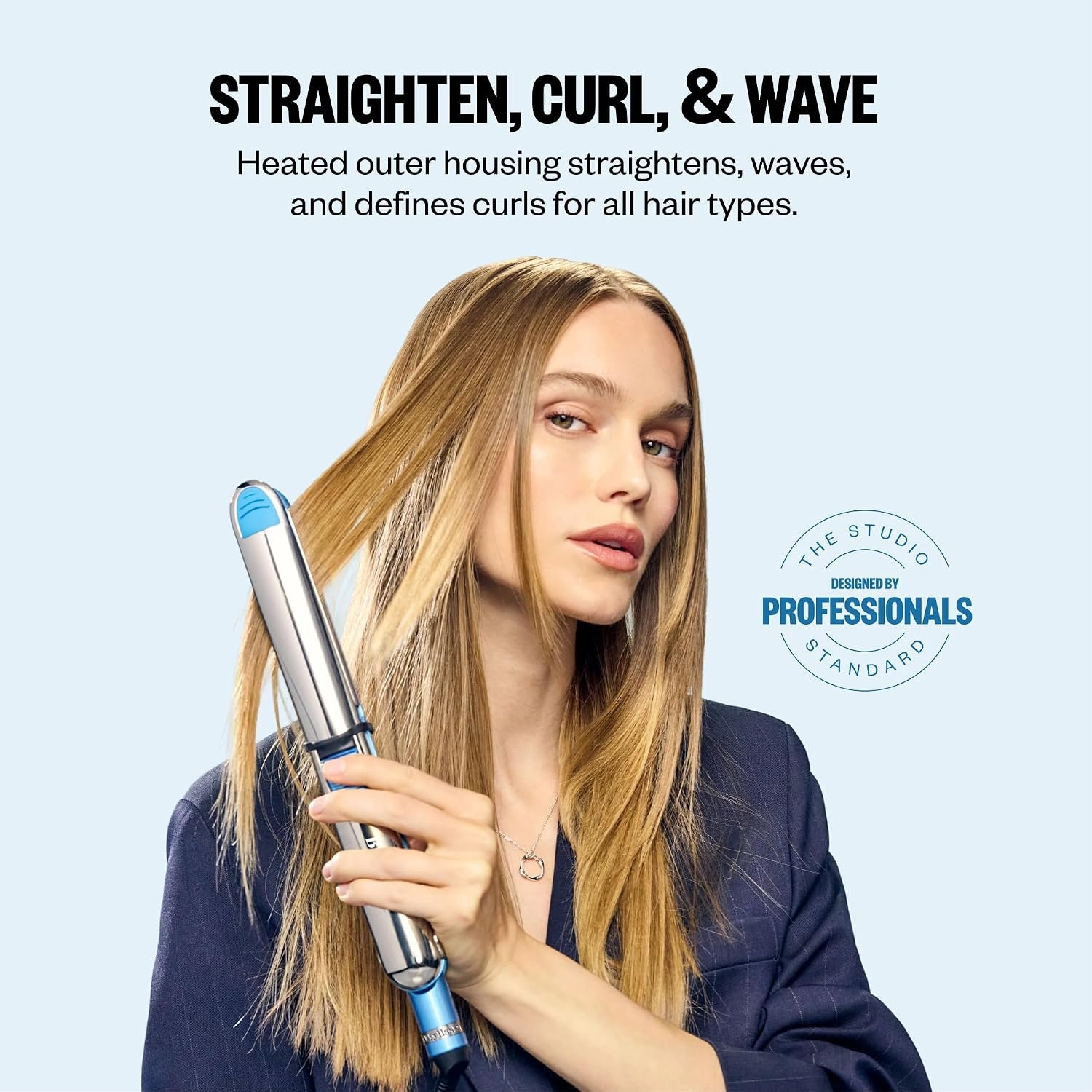 BaBylissPRO Nano Titanium Prima Ionic Hair Straightener – Professional Flat Iron & Curling Iron in One for Stylists, Pro Styling Hair Tool - Image 2