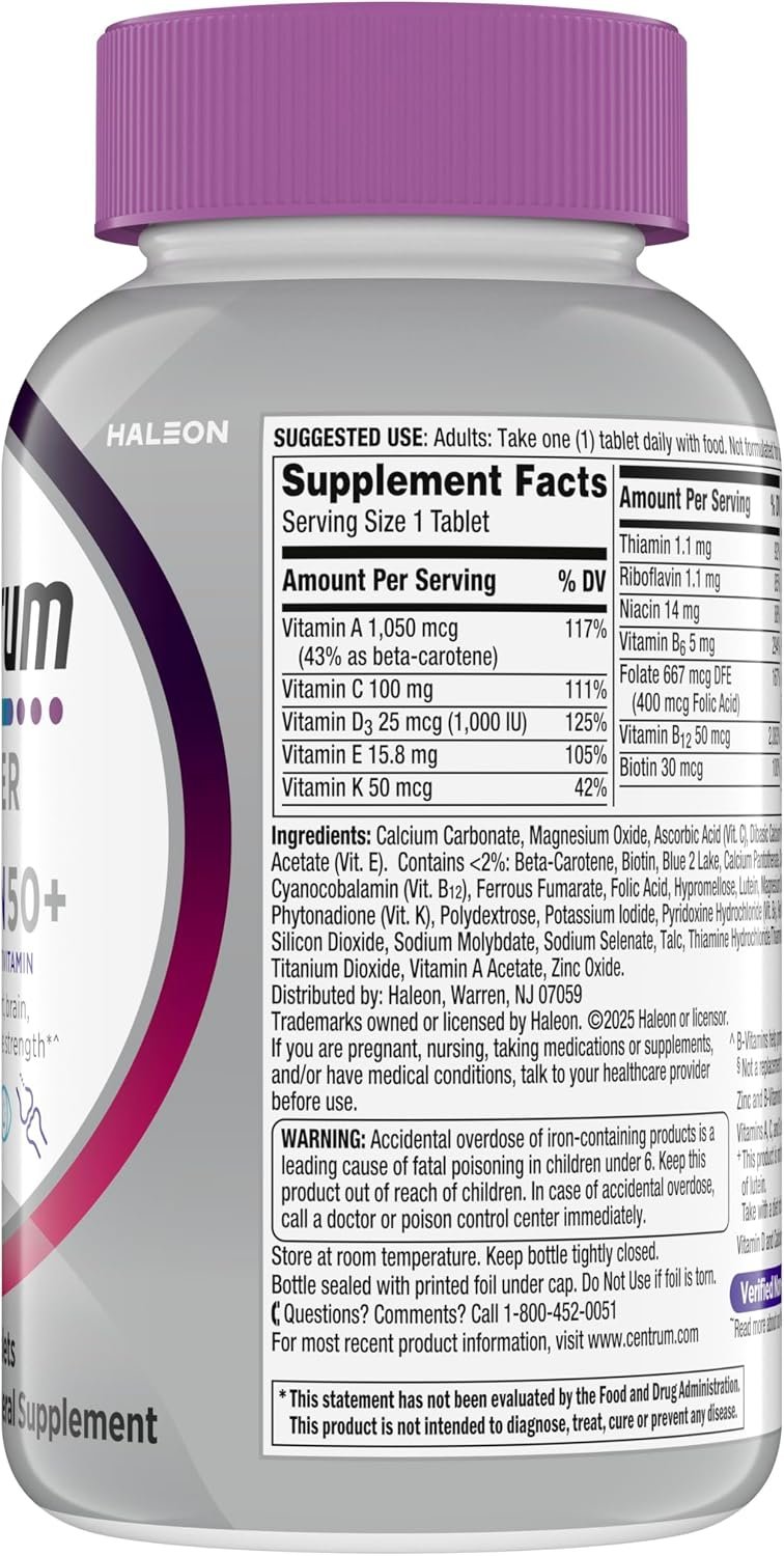 Centrum Silver Women's Multivitamin for Women 50 and Over, 200 Tablets - Image 15