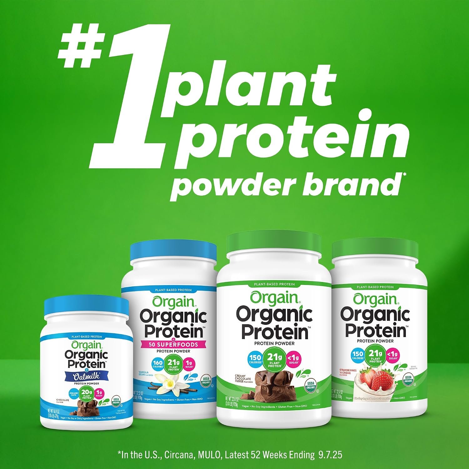 Orgain Organic Vegan Protein Powder, Natural Unsweetened - 21g of Unflavored Plant Protein, 4g Prebiotic Fiber, Low Net Carbs, No Added Sugar, Non-GMO, for Shakes & Recipes, 1.59 lb - Image 7