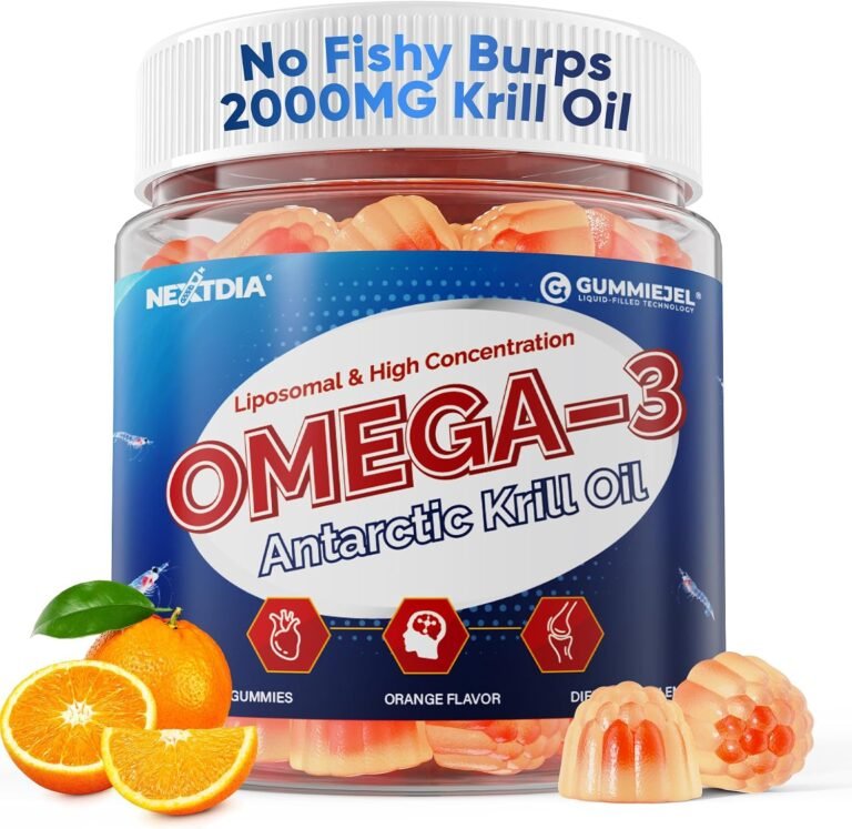 Liposomal Antarctic Krill Oil Omega 3 Gummies 2000mg - Fish Oil Alternative