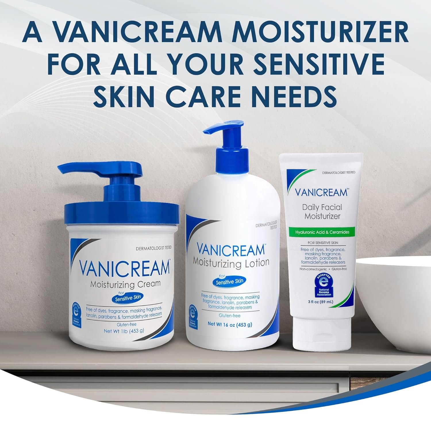 Vanicream Moisturizing Lotion, Body and Face Moisturizer with Pump, 16 Oz, Formulated without Common Irritants for Sensitive Skin, Lightweight & Non-Greasy, Restore Moisture & Soothe Irritated Skin - Image 8