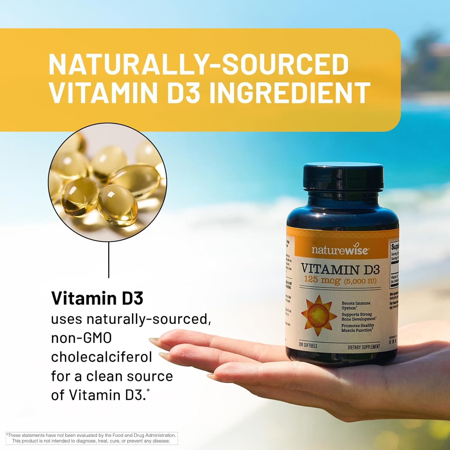 NatureWise Vitamin D3 5000IU Supplement, Immune Support, 360 Mini Softgels - Image 4