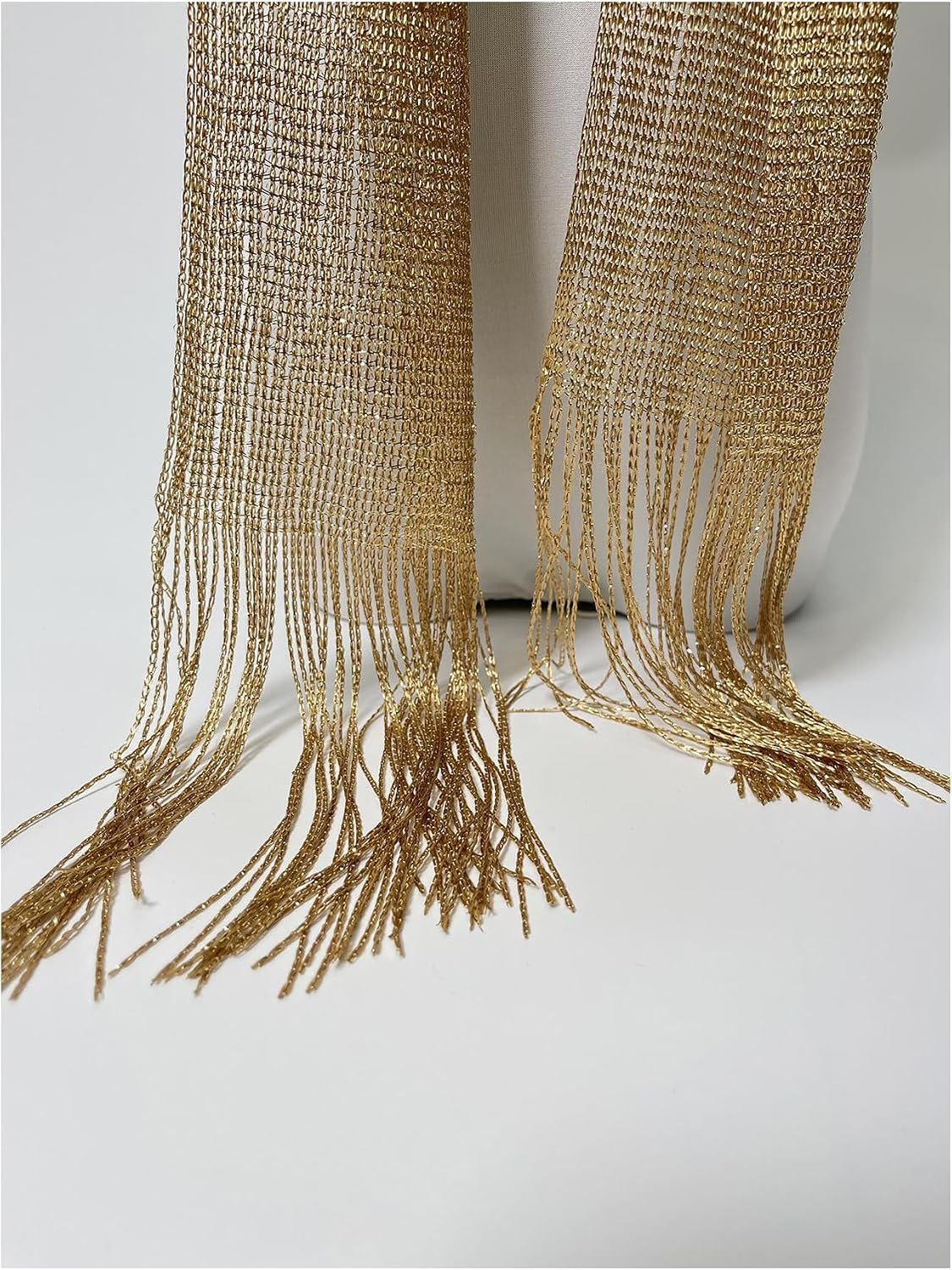 Verdusa Women's Shiny Fringe Thin Scarf Elegant Lightweight Neck Scarves - Image 4