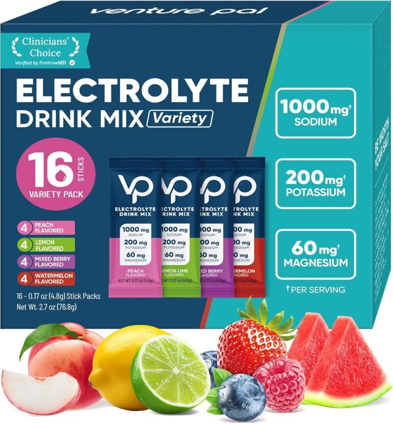 Venture Pal High Sodium Sugar-Free Electrolytes Powder Packets, 16 Sticks