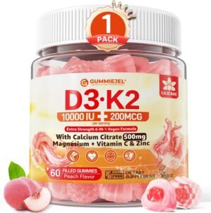 Vitamin D3 K2 Gummies 5,000 IU / 10...