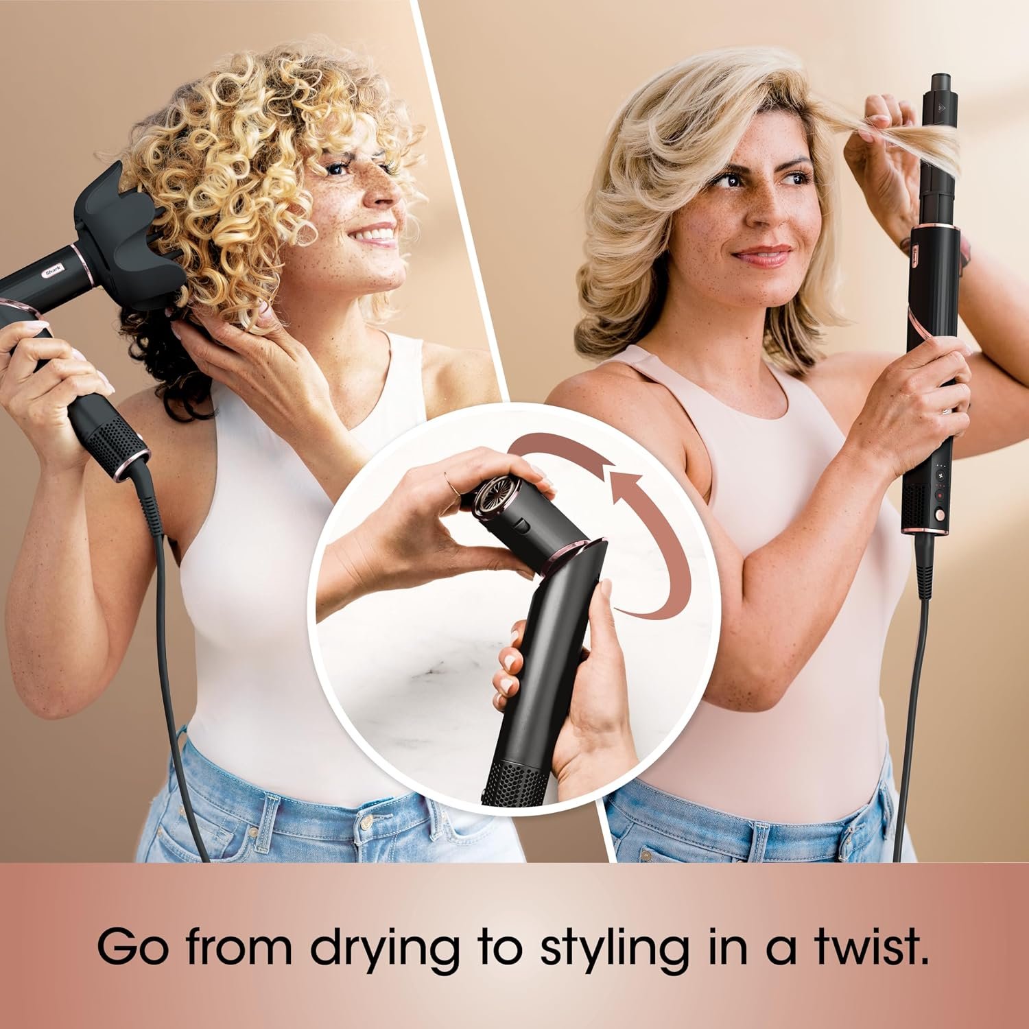 Shark FlexStyle, Air Multi-Styler & Drying System, Coanda, Black, HD440BK - Image 2