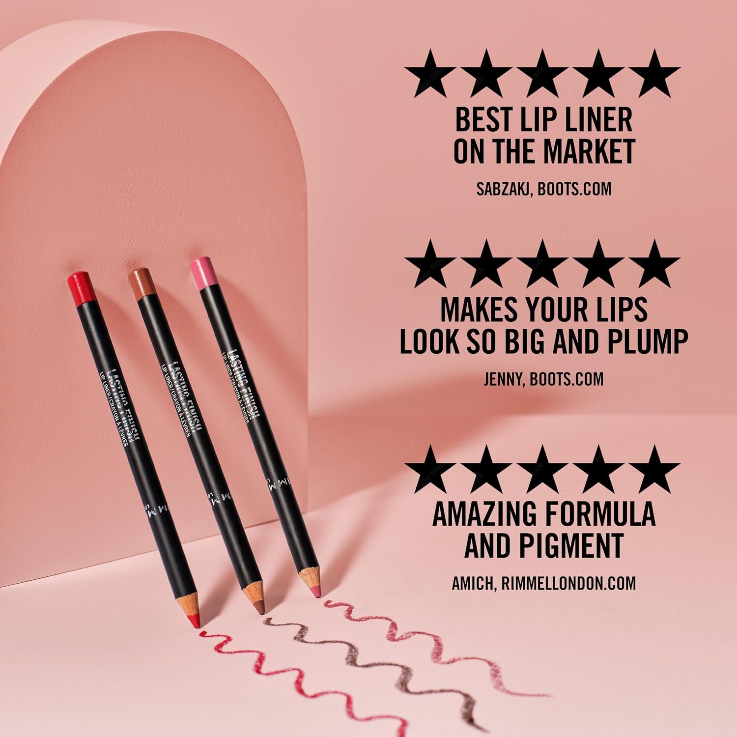 Rimmel Lasting Finish 8HR Soft Lip Liner Pencil - Vibrant, Blendable Formula to Lock Lipstick in Place for 8 Hours - 705 Cappuccino, .04oz - Image 7