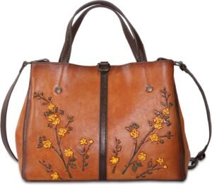 Genuine Leather Satchel for Women T...