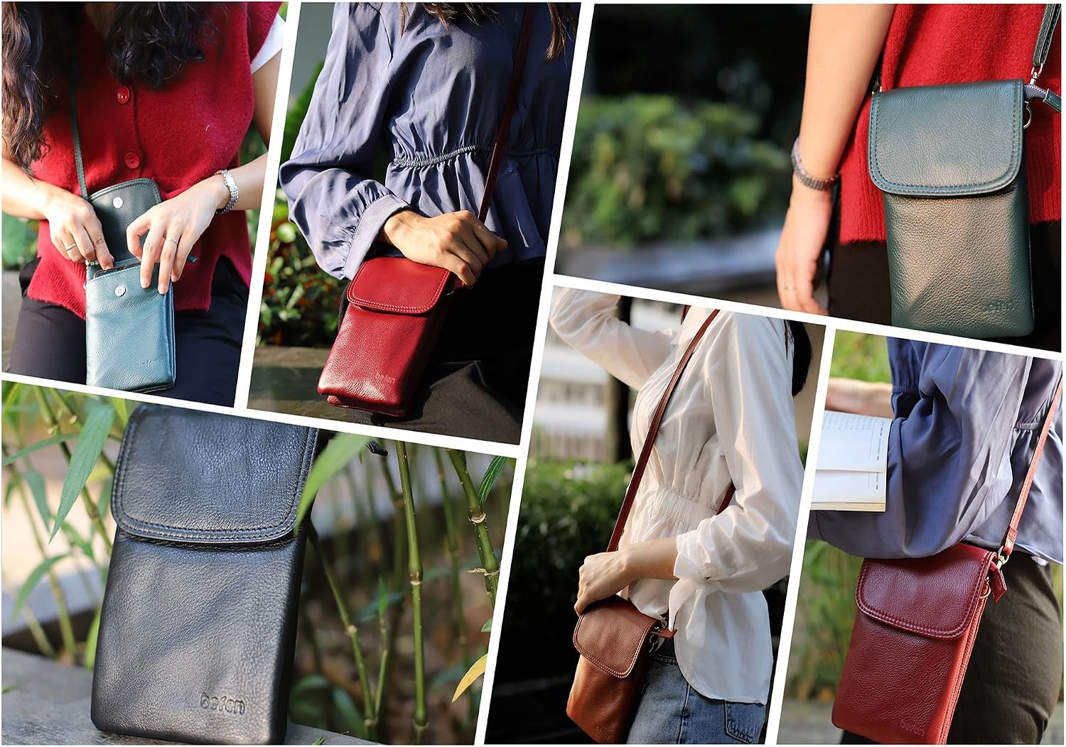 befen Genuine Leather Small Crossbody Bags for Women Cell Phone Travel Bag - Image 10