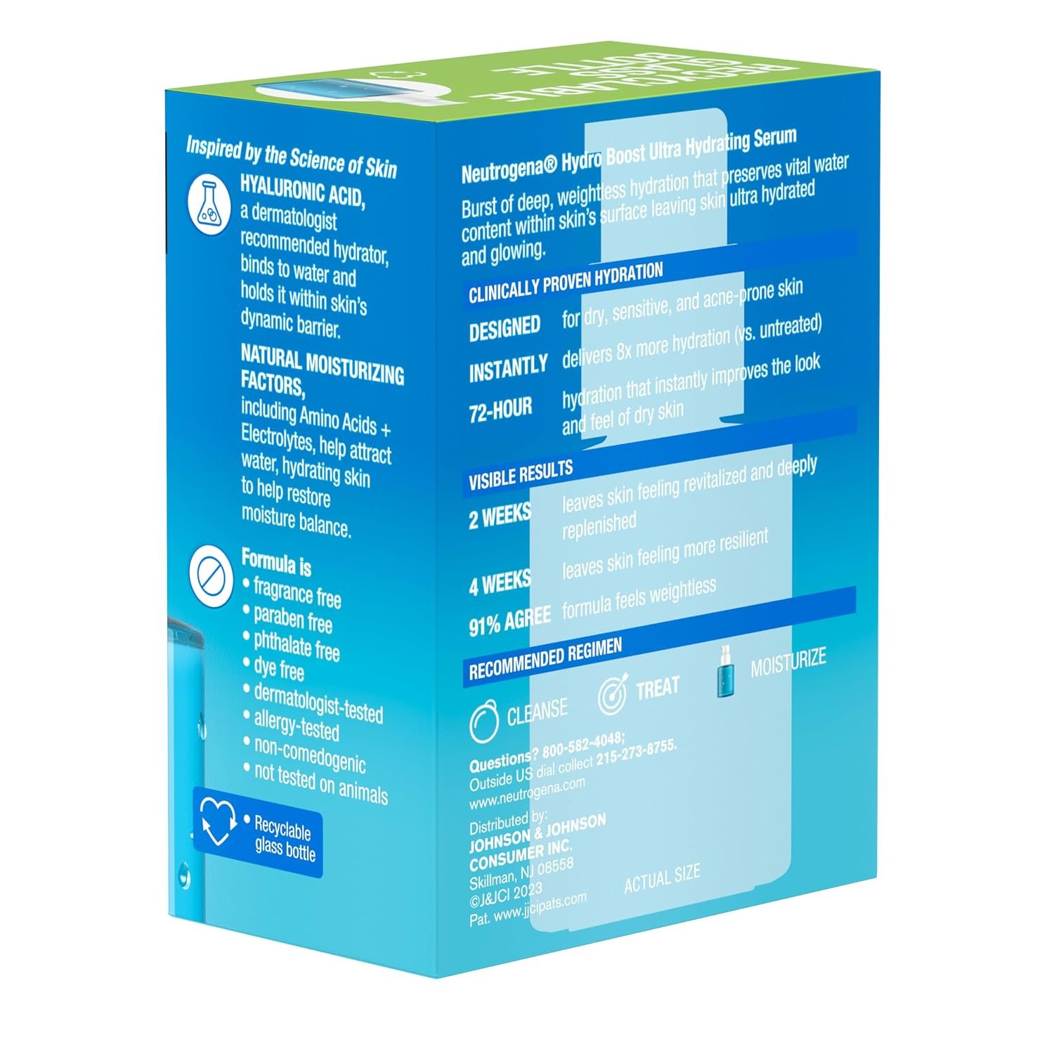 Neutrogena Hydro Boost Ultra Hydrating Serum, Fragrance-Free, 1 fl oz | Fragrance-Free Face Serum for Weightless Hydration and Softer, Glowing Skin, Non-Comedogenic - Image 9