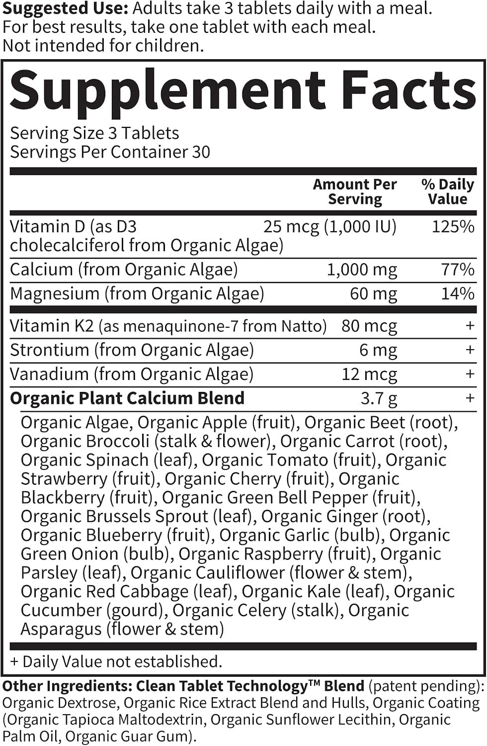 Garden of Life Calcium Supplement with Magnesium & Organic Vitamin D3 K2, Made from Whole Foods, Gluten-Free, 90 Count - Image 5