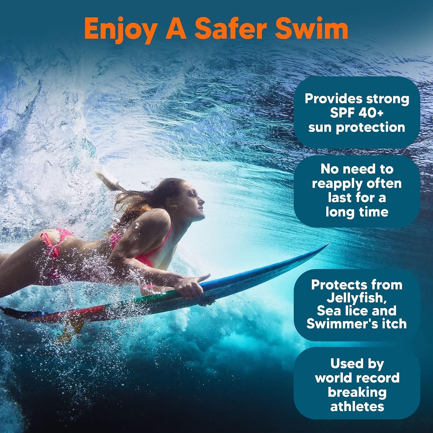 Safe Sea Jellyfish Sting-Blocking Sunscreen, SPF 40+ Spray 4 Fl oz, Waterproof, Biodegradable, Coral Reef-Safe – Body and Face Sunscreen, Anti-Jellyfish and Sea-Lice sting protection. - Image 4