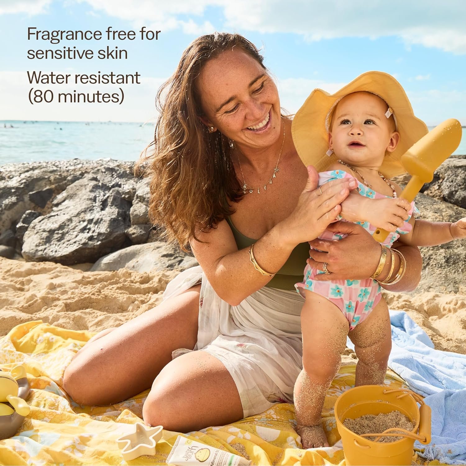 Baby Bum SPF 50 Sunscreen Lotion - Mineral UVA/UVB Face and Body Protection for Sensitive Skin - Hawaii 104 Act Compliant (Made without Octinoxate & Oxybenzone) - Travel Size - 3 oz - Image 2