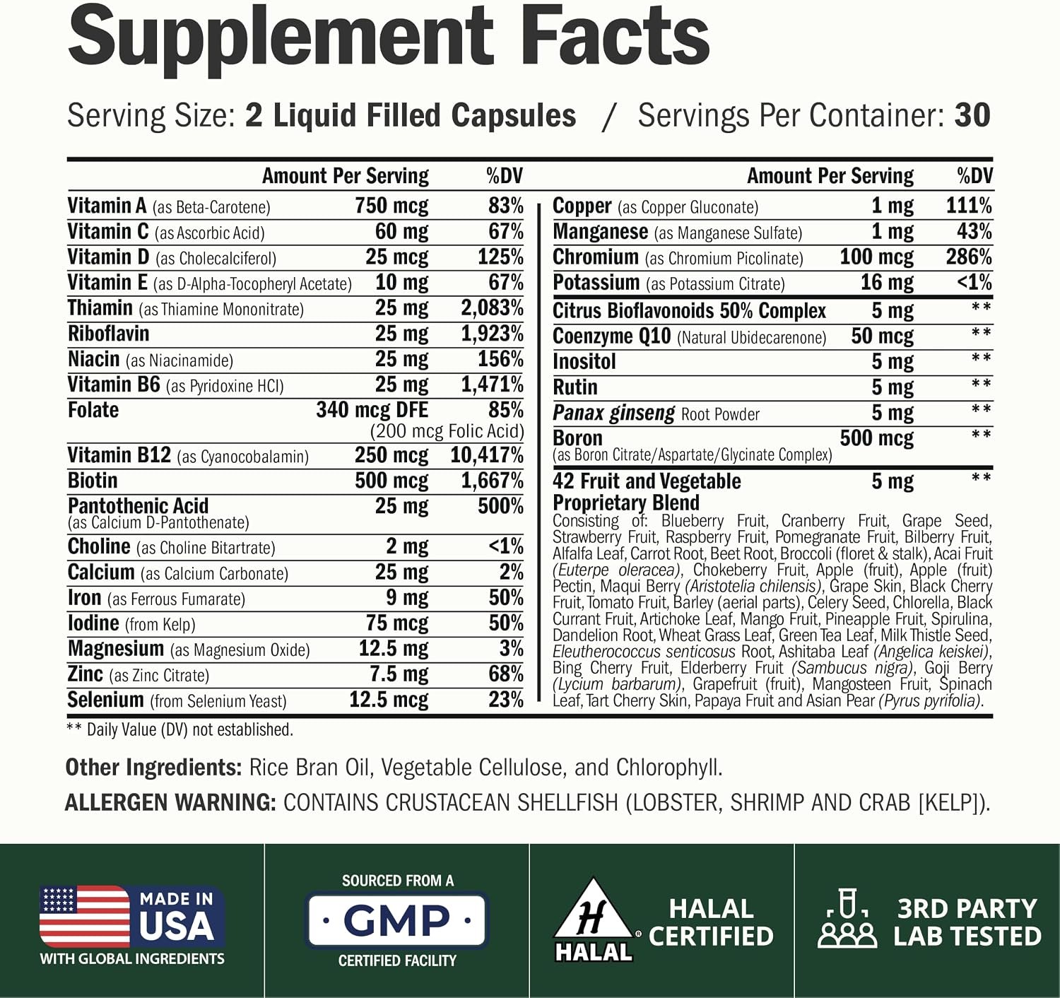 Vimerson Health Multivitamin for Men: Vitamins, Minerals and Bioavailable D3 for Focus and Energy Support – Daily Mens Multivitamins and Multiminerals – 60 Liquid Capsules - Image 3