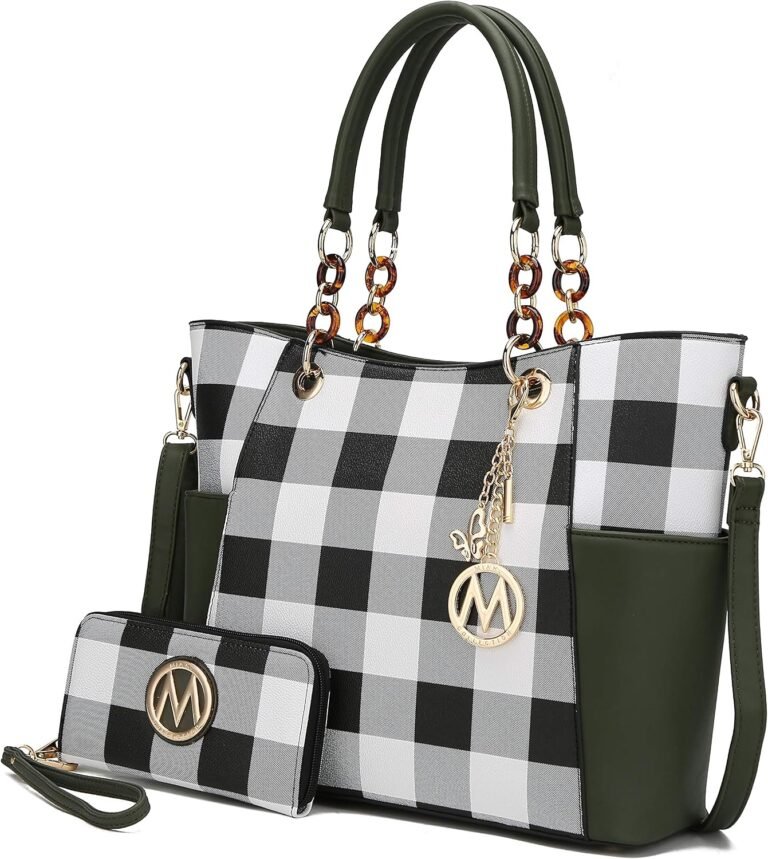 J’OMOR by Mia Tote Bag for Women, Handbag Set with Wallet Top-Handle Bag Vegan Leather Purse