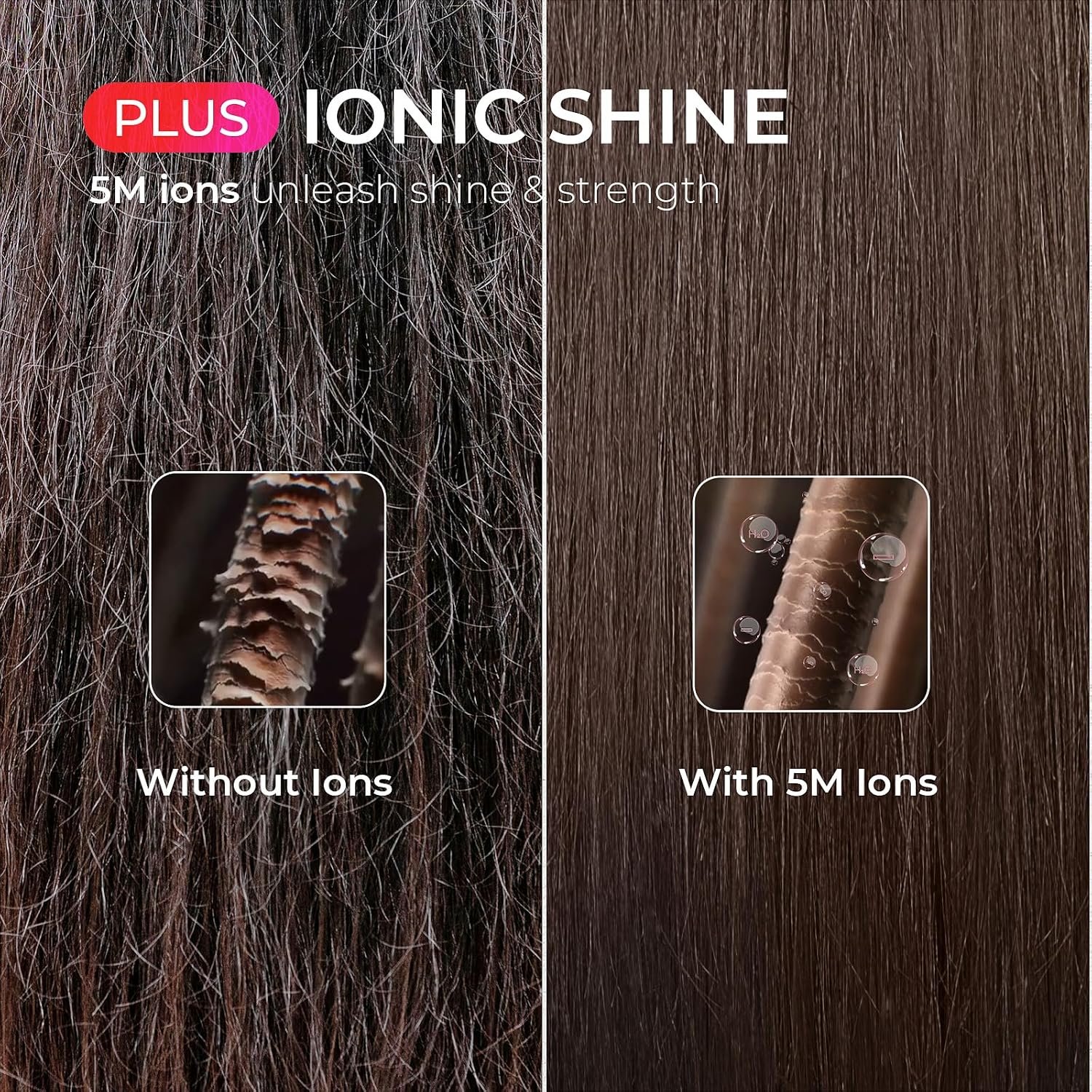 TYMO Ring Plus Hair Straightener Brush, Ionic Straightening Comb, 9 Temps | Straightening Brush with Negative Ions for Women, Titanium Coating, LED Display, Dual Voltage, Black - Image 5
