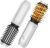Cordless Curling Iron Brush,1.5-inch Mini Travel Curling Iron, 3-in-1 Portable Heated Round Straightening Brush, Rechargeable Curlings Irons, for Curls, Straightening, De-frizzing, and Styling, White