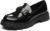 Women’s Chunky Platform Loafers with Buckle Patent Leather Black Penny Loafers Fashion Office Work Business School Dressy Casual Shoes Comfortable Slip-on