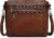 COOLCY Genuine Leather Crossbody Bags for Women Purses and Handbags for Ladies with Multiple Pockets Shoulder Satchel Bag