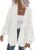 PRETTYGARDEN Women’s Cable Knit Open Front Fall Sweater Lantern Long Sleeve Chunky Cardigan Sweaters Trendy Outerwear Coats