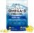 Triple-Strength Omega 3 Fish Oil Supplement 240 Softgels – High Potency EPA & DHA – Supports Brain, Eye, Skin, Joint & Heart Health for Adults – Lemon Flavor, from Sustainably Sourced Fish