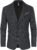 PJ PAUL JONES Mens Blazer Tweed Wool Blend Sport Coat Herringbone Jacket | Vintage Brown Houndstooth Blazer with Pocket Square, Casual Warm Sport Coat, Two Button Classic Jacket For Autumn Winter