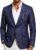 Barry.Wang Mens Herringbone Tweed Blazer Vintage Casual Sport Coat Chain