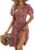 Zeagoo Womens Summer Dresses Wrap V Neck Dress Floral A-Line Ruffle Sleeve Casual Sundress with Pockets 2026
